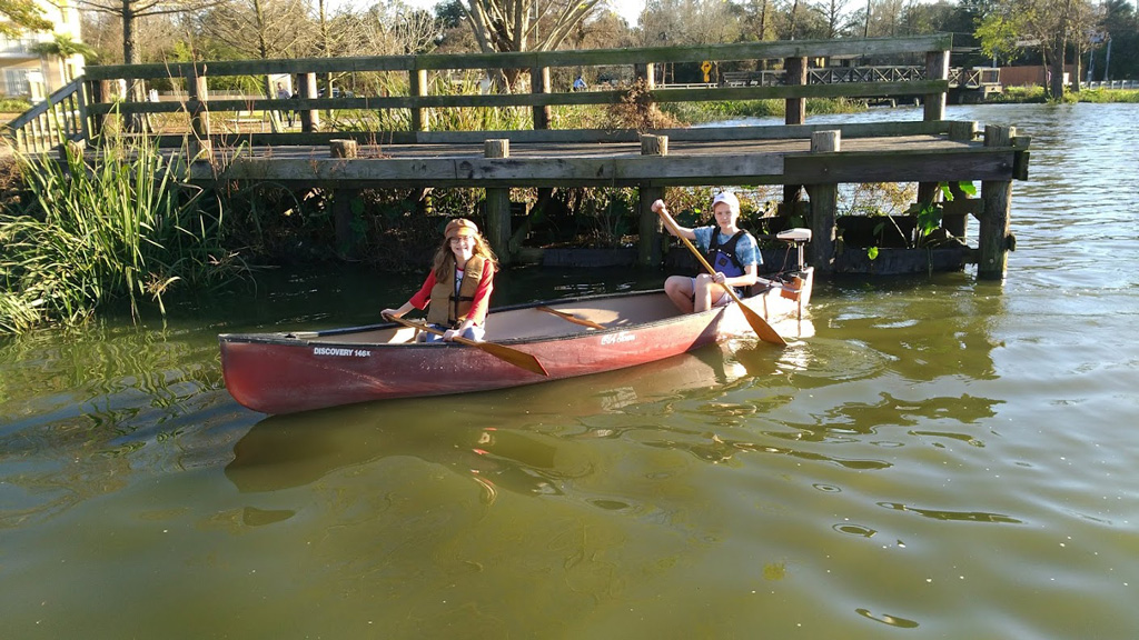 Canoing LSU Lake from Stanford Dr. launch