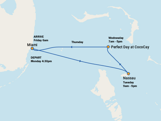 Bahamas cruise diagram